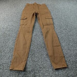 SPANX Tan Cropped Cargo Ankle Pants